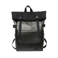 Fashion Trend Roll Top Anti Theft Laptop Backpack Men's Backpack Large Capacity PU Leather College Student Schoolbag Travel Bag