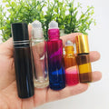 Empty 4ml 5ml 6ml 8ml 10ml Gradient pink Blue Yellow Color Perfume Thick Glass Roller Bottles Roll on Essential Oil Bottle