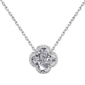 Dylam Spring Garden Inspired Jewellery S925 Silver Hypoallergenic 5A Zirconia Four-leaf Clover Pendant Necklace