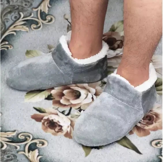 R1046 House slippers Male Big Size 48 Winter Slippers for Men Suede Plush Floor Shoes Lazy Shoes Soft Warm Socks slippers