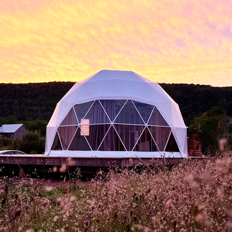Luxury Igloo House Glamping 6m Dome Tent With Bathroom