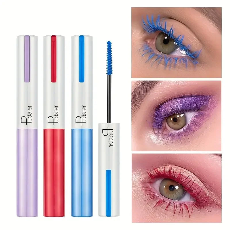 Wholesale Long Fiber Curling Thick Waterproof Long Lasting Lengthening Lashes Mascara Vegan Colorful Mascara Makeup