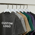 Wholesale Custom Acid Wash Graphic T-Shirt for Men Heavy Weight Oversized Dtg Black Vintage Style Washed Tee Design Blank