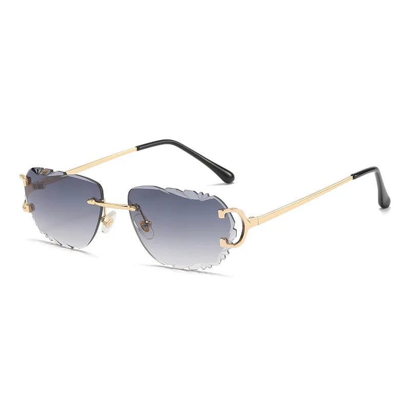 2023 Ins Fashion Trend Rimless Sunglasses Women Classic Retro Metal Eyeglasses Frames Men Custom logo Wholesale Lentes De Sol