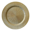 13 Inch American Plastic Plate Wedding Hotel Banquet Light Luxury Round Striped Western Food Platecharger Plate