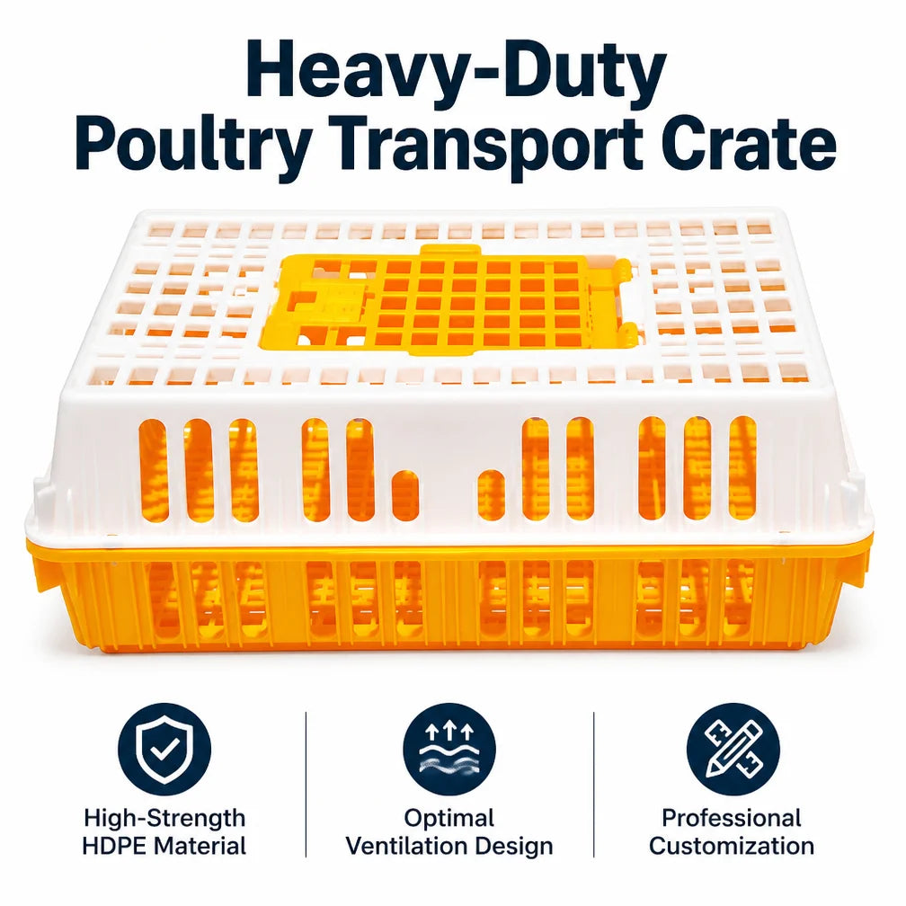 New Live Chicken Transport Crate Poultry Farm Chick Turnover Box Plastic Material MegaBDM