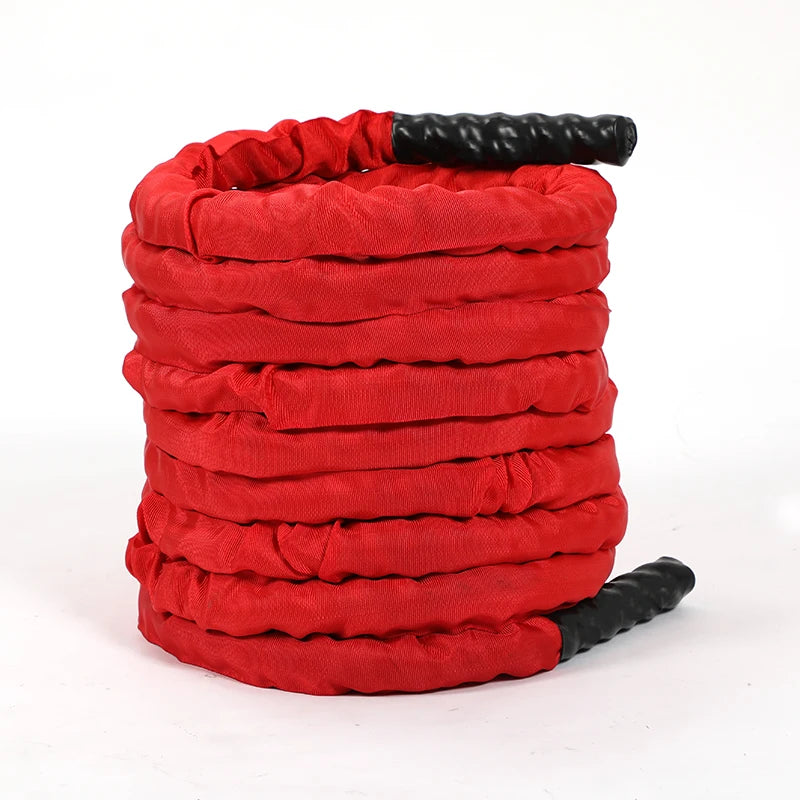 Polyester Yellow+Black 1.5" Diameter 3.8cm Eco-Friendly Durable Universal Gym Training Power Battle Rope 9m with Clothing XUDONG