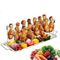 Stainless Steel Chicken Grill Tray Metal Grill Drying Rack for Barbecue Utility Accessories Tool