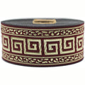 Custom Geometric  Nylon Greek Key Pattern Trim Border Jacquard Woven Ribbon Embroidered for Clothing