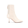 Light pink Low Heel Pointed Toe Vegan Leather Ladies Ankle Boots Fashion Shoes for Girls