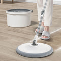 Dirty Water Separated Round Mop and Bucket Spin Dry Magic Wash Mop Removable Magic Wash Mop