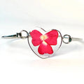 Red Rose Bracelets for Women Girls Clover Shape Rose Petal Dried Flower Bracelets Custom Romantic Rose Jewelry for Mom Wife