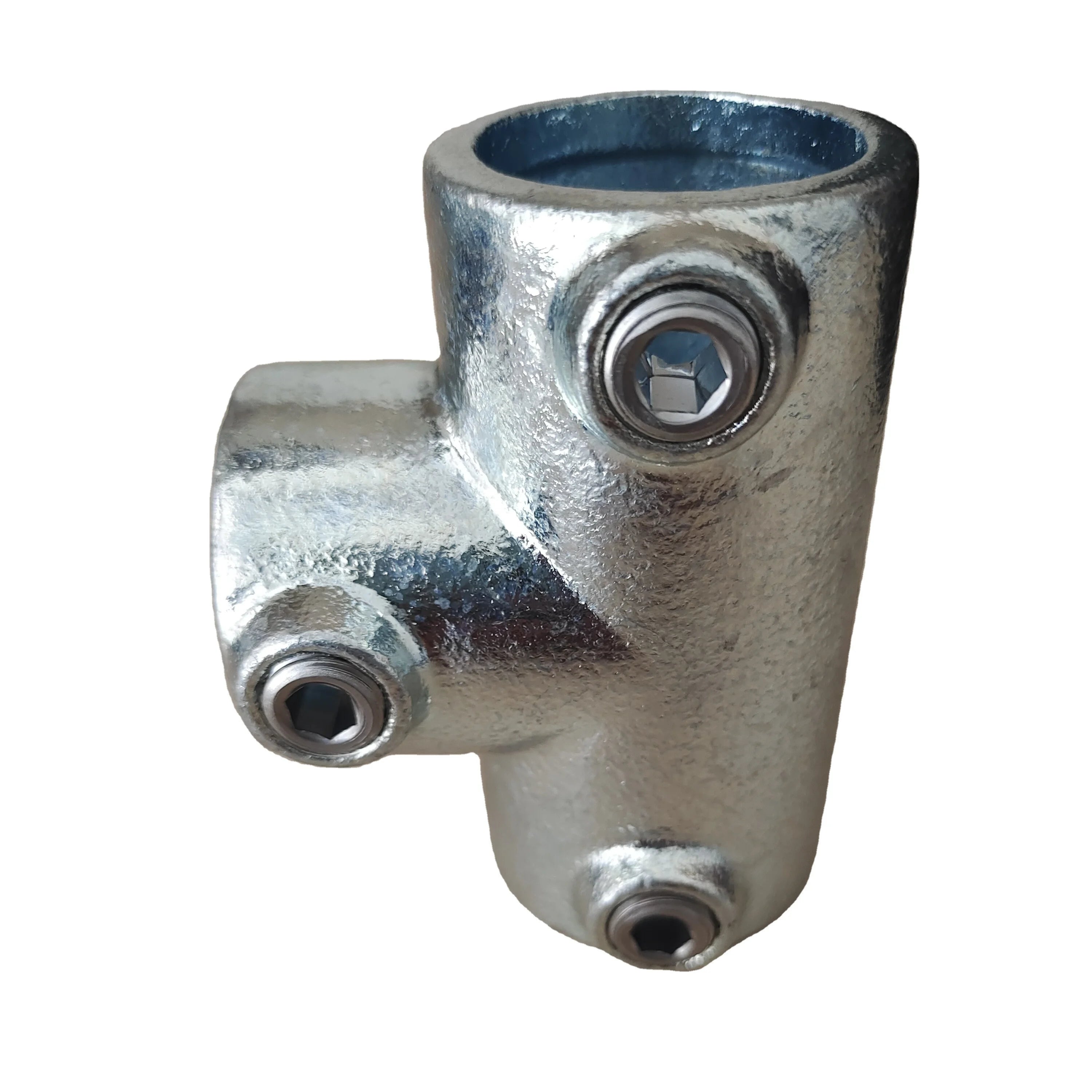 33.7 mm Galvanized Handrail Fitting Fast Clamps High Pressure Key Clamp Safety Guardrails Hexagonal Screw