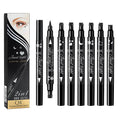 Hot Sale Private Label Double Seal Eyeliner Pen Dual Ended Long Lasting Water Sweat Proof Black Liquid Eyeliner Tubes