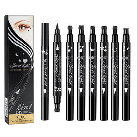 Hot Sale Private Label Double Seal Eyeliner Pen Dual Ended Long Lasting Water Sweat Proof Black Liquid Eyeliner Tubes