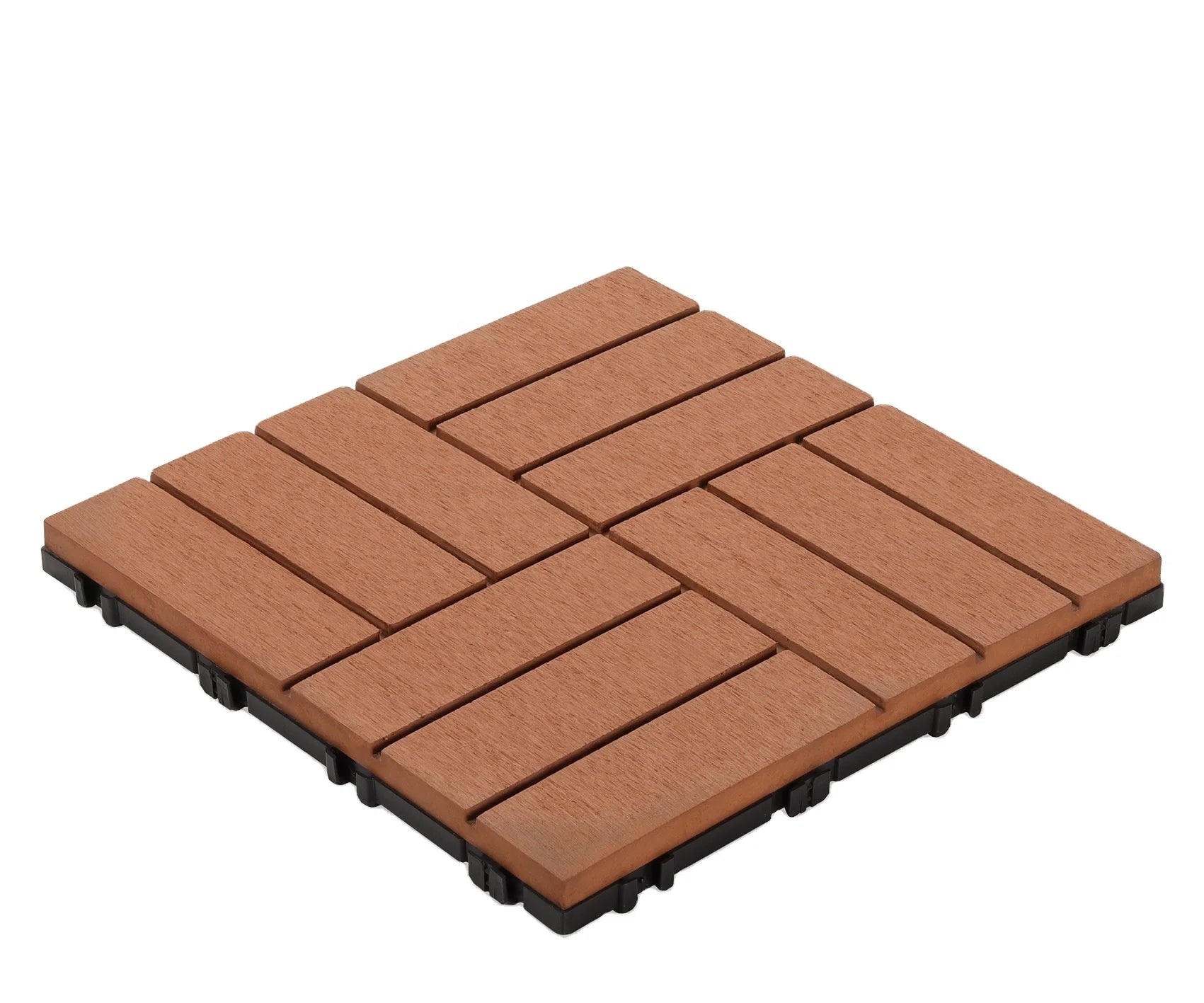 XF-N002 300*300*25 mm Outdoor DIY Wood Plastic Composite Flooring Tiles for Outdoor Decoration