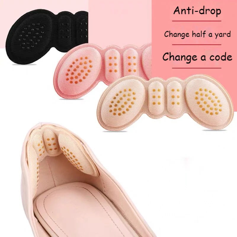 FASTLACES Massage Relieve Grinding Feet Cotton Heel Liner Shoe Cushion Women High Heels Adjust Size Adhesive Thin/Thick