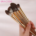 Gracedo Custom Makeup Brush Sets Gold 8 Makeup Brushes Set Private Label Makeup Brush Set