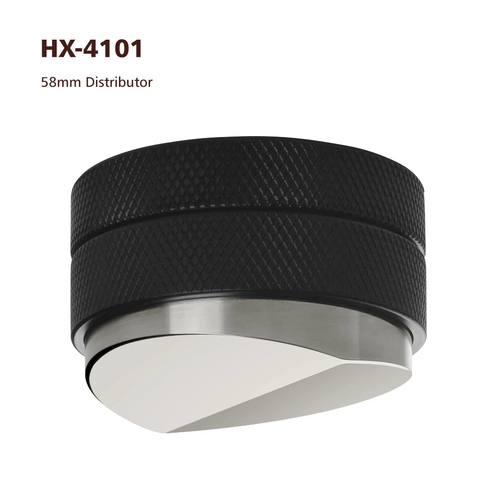 Black Single Line 304 Stainless Steel Coffee Tamper Distributor 58.3mm Household Portable Coffee Powder Leveler