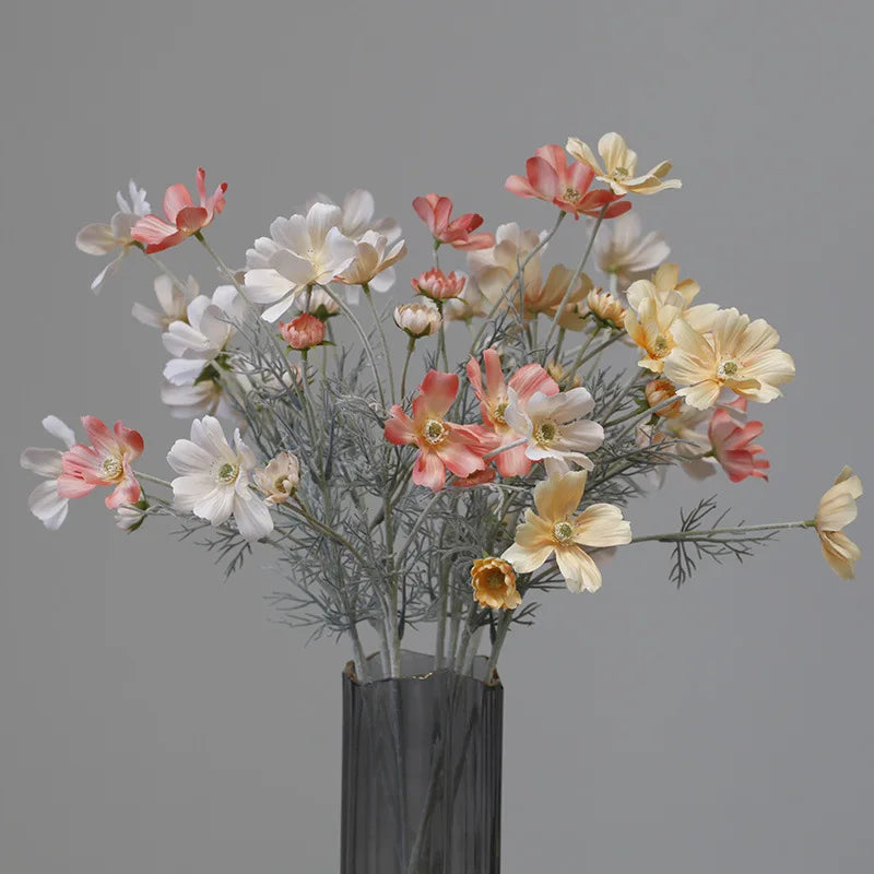 Y-H082 Wholesale Silk Cloth Wedding Decoration Galsang Flower Artificial Daisy Chrysanthemum Flower for Wedding Centerpiece