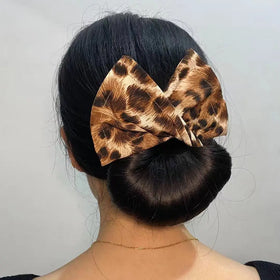 Girls Women Hair Accessories Strong Flexible Reusable Colorful Printing Donut Hair Bun Hairband Twister Deft Bun
