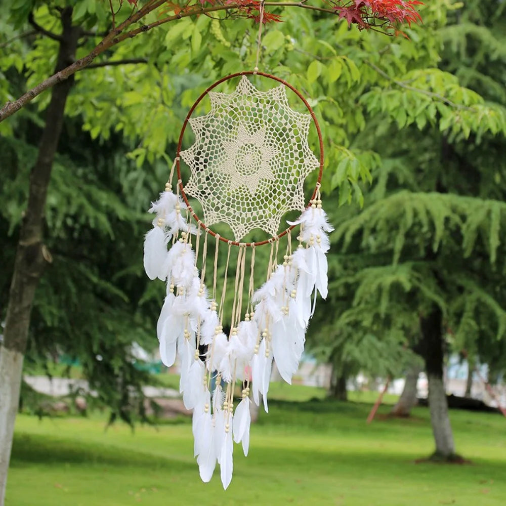 2026 Beige DIY Craft Metal Handmade Dreamcatcher Home Decoration Wall Ornament with Customized Designs