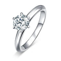 Classic 1C Moissanite Engagement Rings Round Shape Cut Silver 925 Jewelry Dating Party Gift Size 5-9 Dating Party Fine Jewelry