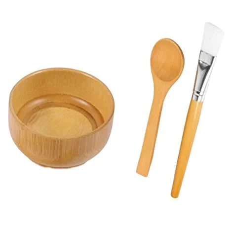 Wholesale DIY Facemask Mixing Tool Sets Face Mask Mixing Bowl Set Mask Bamboo Mask Bowl Spatula Brush Spoon Laser Engraving