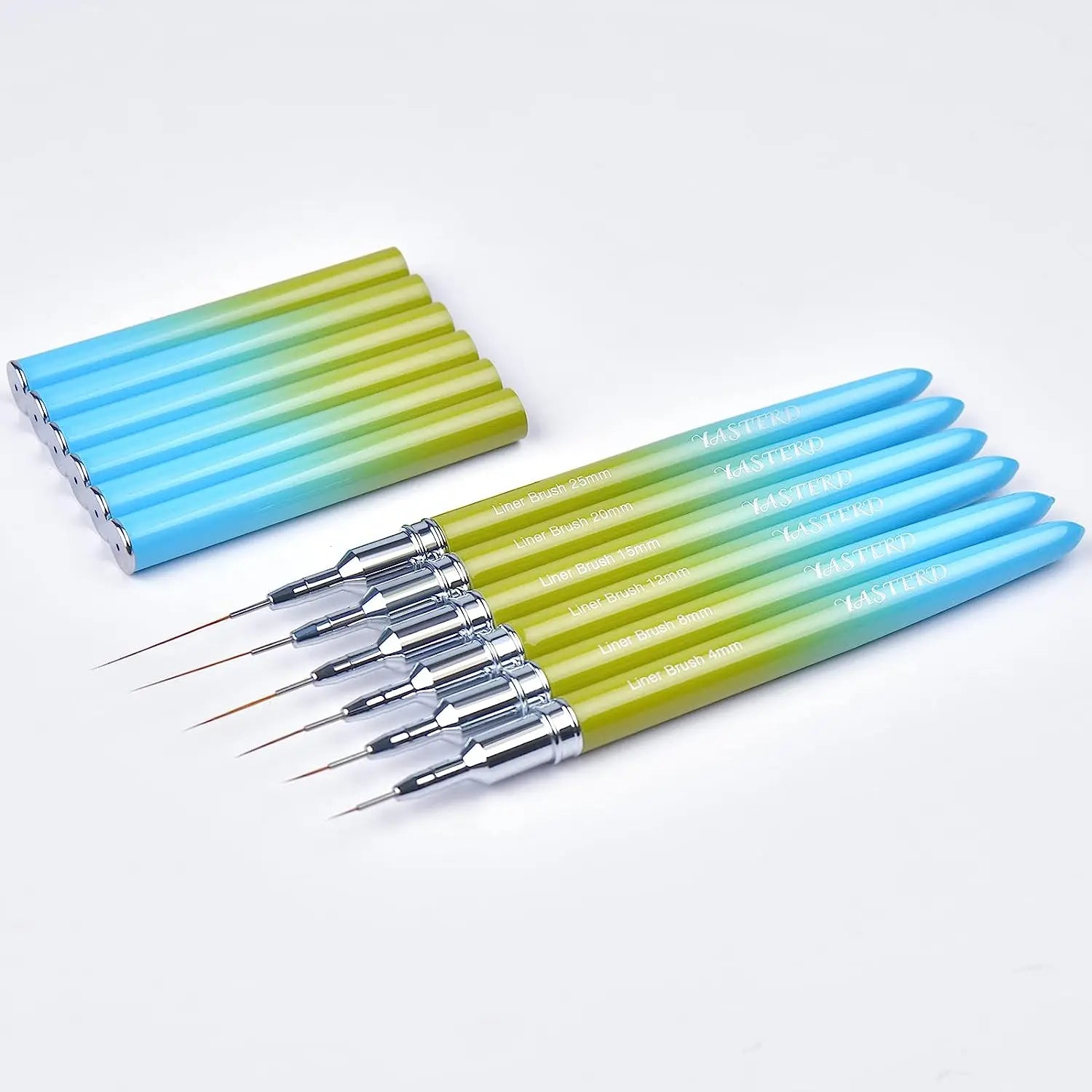 New Color Needle Tube Striping Liner Nail Art Brushes Nylon Metal Handle Painting Detal Liner Nail Art Liner Brush for Salon .