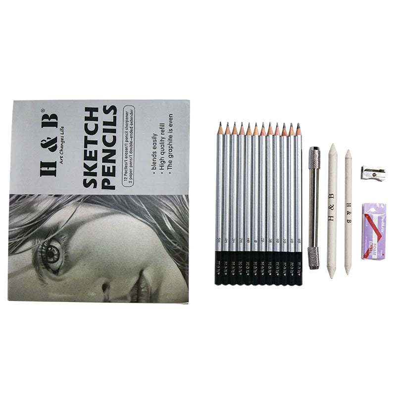 17 Piece Professional Art Kit Drawing Kits for Adults Beginners