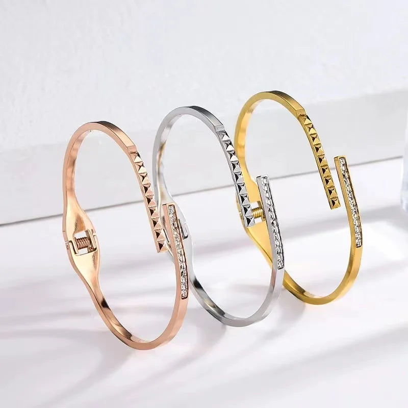 316l New Style Crystal Women Bracelet&Bangle Jewelry