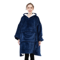 Super Soft Cozy Custom Design Hooded Wearable Blanket Fleece Wrap Blanket With Keep Warm Inside and Outdoors