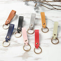 Hot Selling Metal Strap Promotional Gift Key Holder Custom Luxury Colorful Pu Leather Keychain