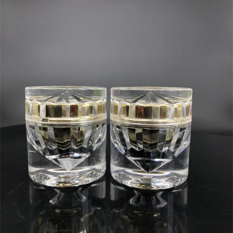 Top Grades Acrylic Gold Diamond Shape Jar Cosmetic Facial Moisturizer Cream Jar 15g 30g 50g