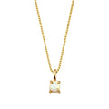 Fashion 925 Sterling Silver Women Jewellery 18K Gold Plated Four Claw Opal Pendant Necklace