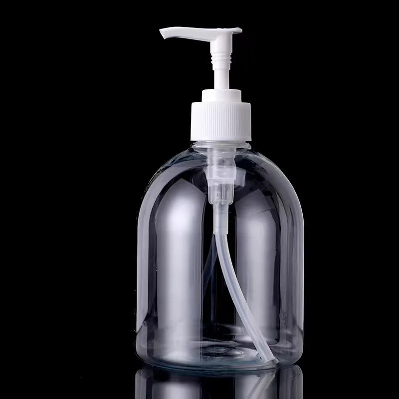 500ml Hand Sanitizer Press Plastic PET Transparent Gel Liquid Empty Lotion Bottle