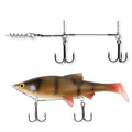 Spinpoler Stinger Rig Hook Fishing Set 3X Treble Hooks Coated Stainless Steel Wire Super Power for Soft Lure Swimbait Pike Bass