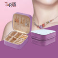Topjlh Wholesale Sublimation Blank Square Jewelry Box PU Leather Case for Heat Transfer Printing Custom Storage