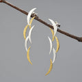 Lotusfun Vintage Drop Earrings Creative Women Gifts Real 925 Sterling Silver Jewelry Dangle Moon Earrings Fine Jewelry for Women