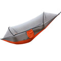 MINGCHAN Automatic Quick Open Hammock Bed Lightweight Parachute 210T Nylon Portable Hammock With Mosquito Net