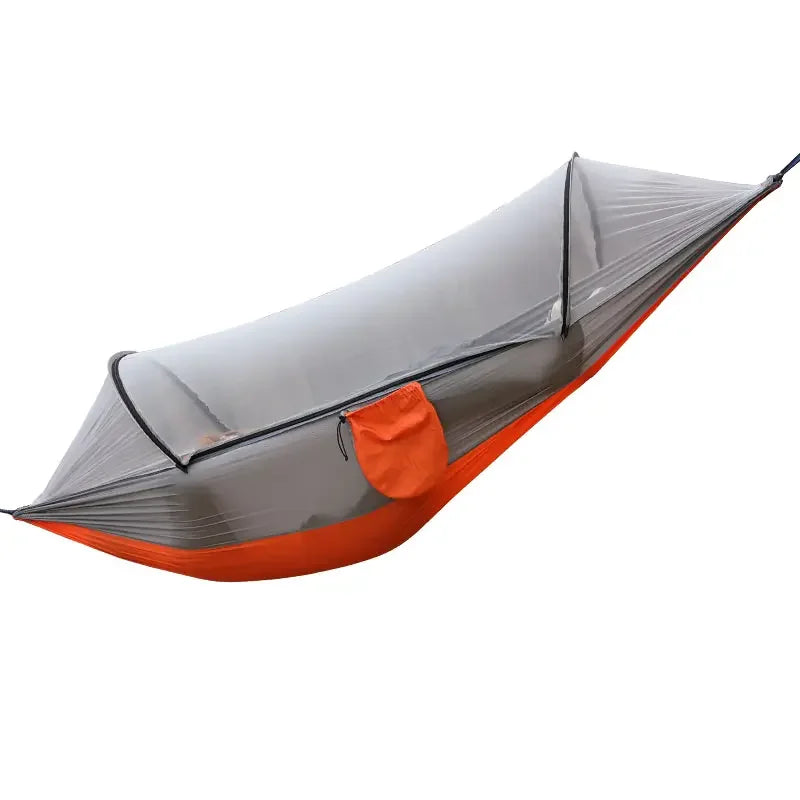 MINGCHAN Automatic Quick Open Hammock Bed Lightweight Parachute 210T Nylon Portable Hammock With Mosquito Net