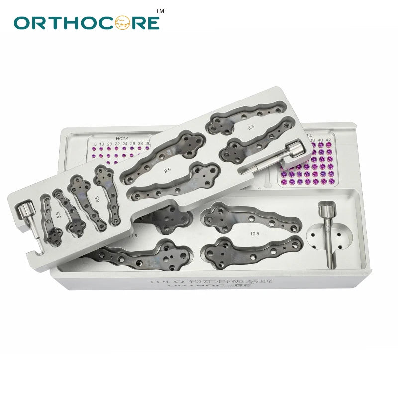 T P L O System ORTHOCORE Veterinary Orthopedic Titanium Cortex Screws for Dog Cat Horse Animal Surgery