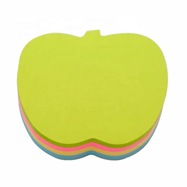 Apple Shapes Sticky Note Pads Bright Colors