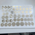 Custom Thin Gold/silver  Metal Plate Transfer 3d Adhesive Electroforming Car/hangbag Nickel logo Label Sticker
