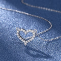 Custom Fine Jewelry 925 Sterling Silver Moissanite Brilliant Cut Classic Heart Statement Necklace Oval Chain for Women