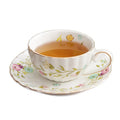 Luxury Porcelain Floral English Afternoon Tea Set Ceramic Pumpkin Tea & Coffee Cups with Saucers for Giveaways
