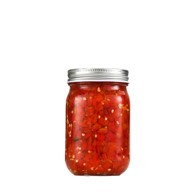 Wholesale Mason Jar Bottles Clear Glass Bottle for Hot Sauce Empty 250g Jam Honey Food Container 100ml Glass Hot Sauce Bottles