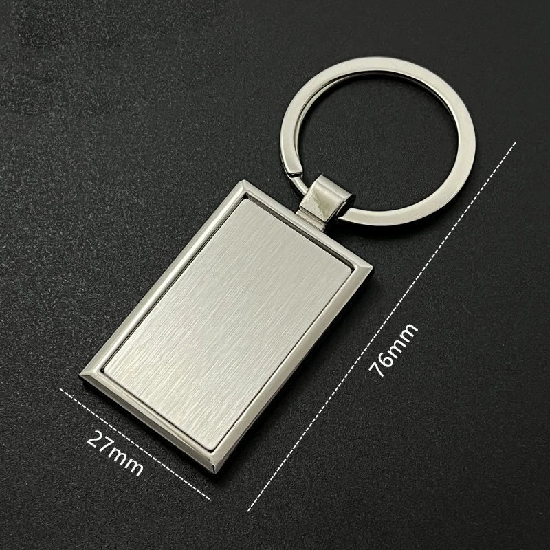 Custom Logo Blank Round Laser Key Chain Acrylic Epoxy Keychain Keyring