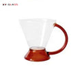 Artisan Traditional Heat Resistant With Color Handle Borosilicate Glass Coffee Cup