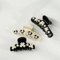 Premium Pearl Clip Flower Hair Claw for Women Thickened Shark Clip Back Hair Accessories Acetate Material